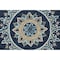 Homeroots 7 ft. Round Blue Floral Medallion Area Rug 396268 - alternate 3